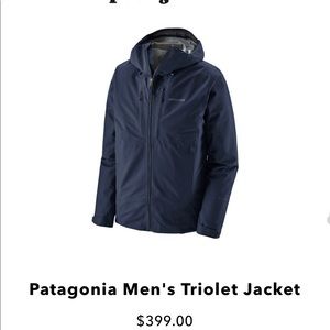 PATAGONIA MENS GORE-TEX TRIOLET | NAVY | SMALL